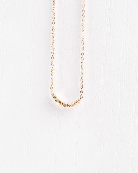 Pave Arc Necklace in 14k Yellow Gold by Kristen Elspeth at Mohawk General Store - 2