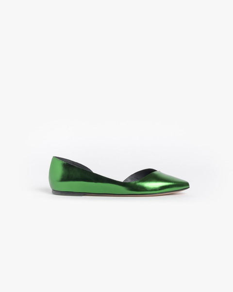 Penn Ballerina Flats in Metal Green by Isabel Marant Étoile at Mohawk General Store - 1