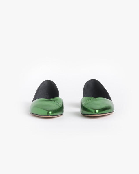 Penn Ballerina Flats in Metal Green by Isabel Marant Étoile at Mohawk General Store - 2