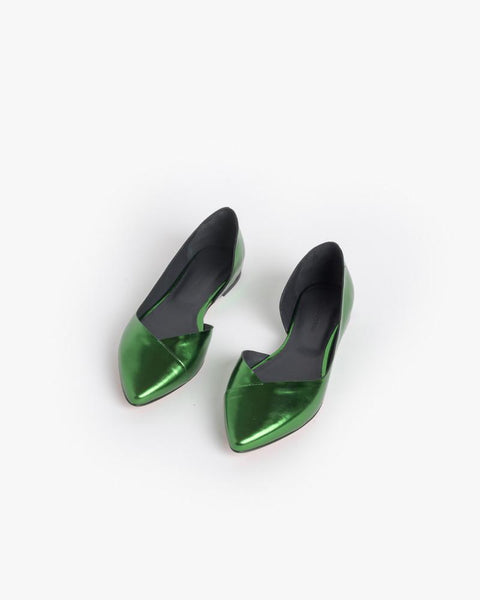 Penn Ballerina Flats in Metal Green by Isabel Marant Étoile at Mohawk General Store - 4