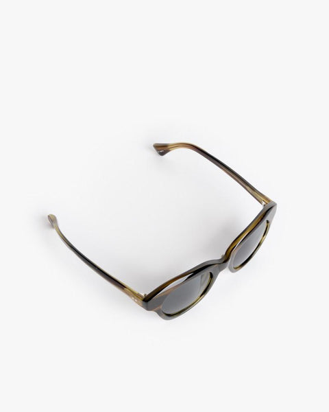 Sunglasses in Swirl Horn/Silver/Grey by Dries Van Noten x Linda Farrow at Mohawk General Store - 2