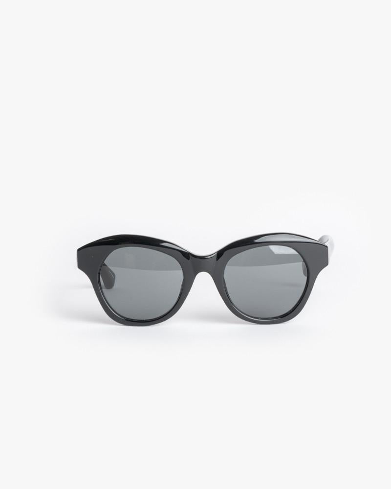 Thin Sunglasses in Black/Silver/Grey by Dries Van Noten x Linda Farrow at Mohawk General Store - 1
