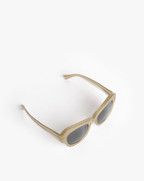 Thick Sunglasses in Khaki/Silver/Grey by Dries Van Noten x Linda Farrow at Mohawk General Store - 2