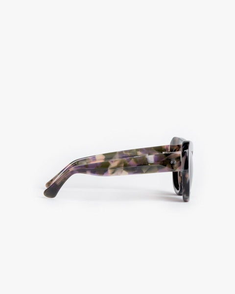 Sunglasses in Pink/T-Shell/Silver/Brown by Dries Van Noten x Linda Farrow at Mohawk General Store - 3
