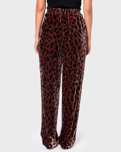 Cheetah Velvet Pant in Rosewood/Navy by Tibi at Mohawk General Store