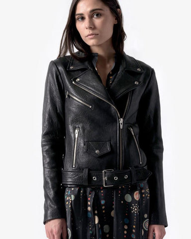 Jayne Leather Jacket in Classic Black by VEDA at Mohawk General Store - 1