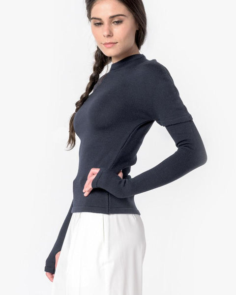 La Maille Pouce in Navy by Jacquemus at Mohawk General Store - 3