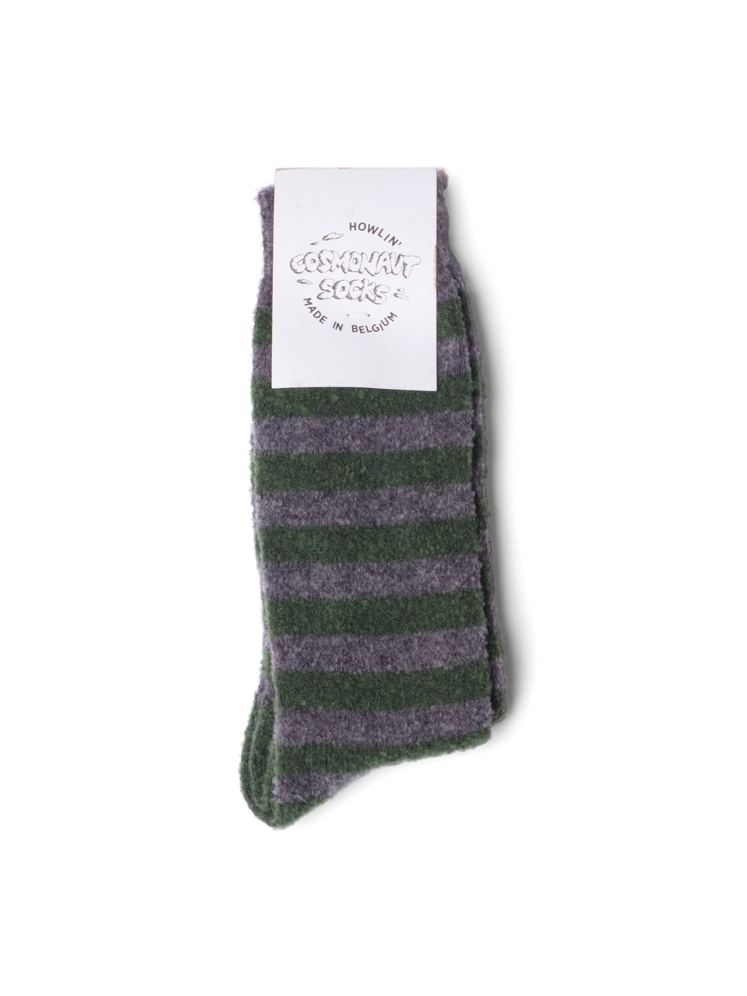 Cosmonaut Socks in Dark Grey/Green by Howlin' Mohawk General Store