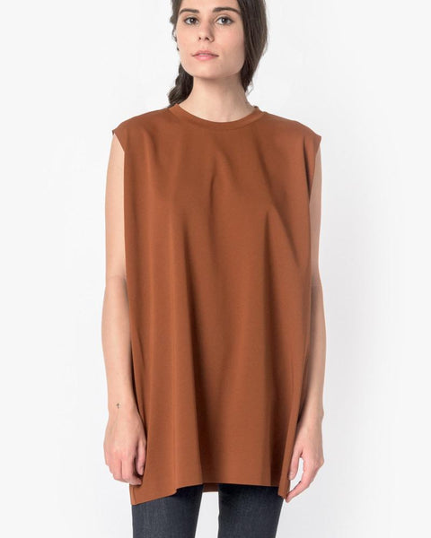 Wide No-Sleeve T in Brown by ENFÖLD at Mohawk General Store - 2