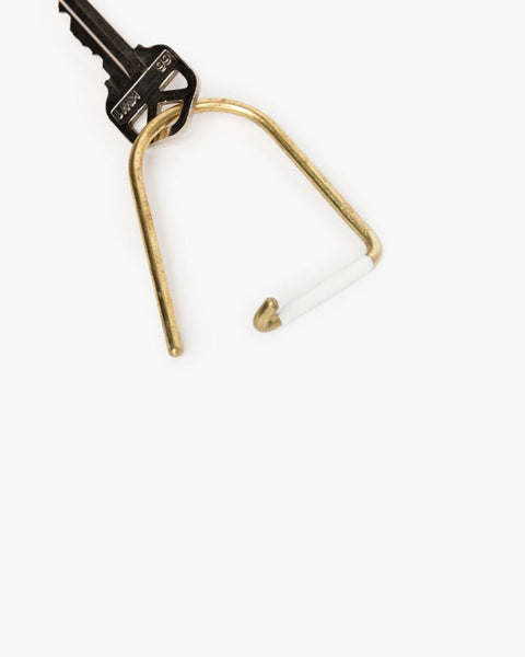 Wilson Key Ring in White by Craighill at Mohawk General Store