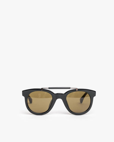 Sunglasses in Black/Copper/Dark by Dries Van Noten x Linda Farrow at Mohawk General Store